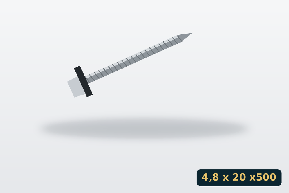 Varrócsavar (lemez–lemez) 4,8 x 20 mm – 500 db-os doboz
