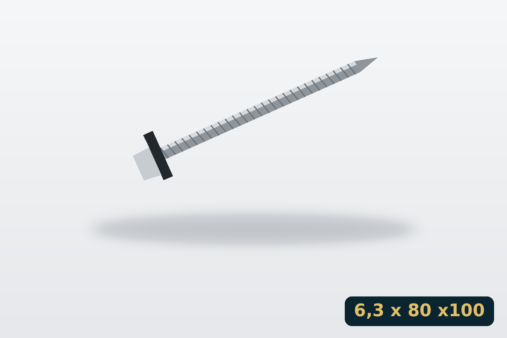 Rögzítőcsavar önfúró 6,3 x 80 mm – 100 db-os doboz