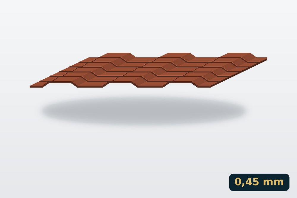 Cserepeslemez Modul 0,45 mm