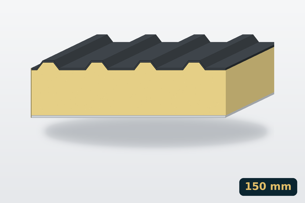 Szendvicspanel PIR tetőpanel 150 mm