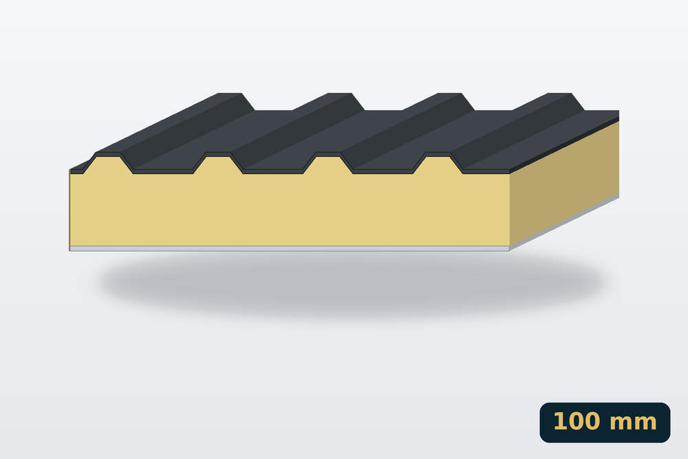 Szendvicspanel PIR tetőpanel 100 mm
